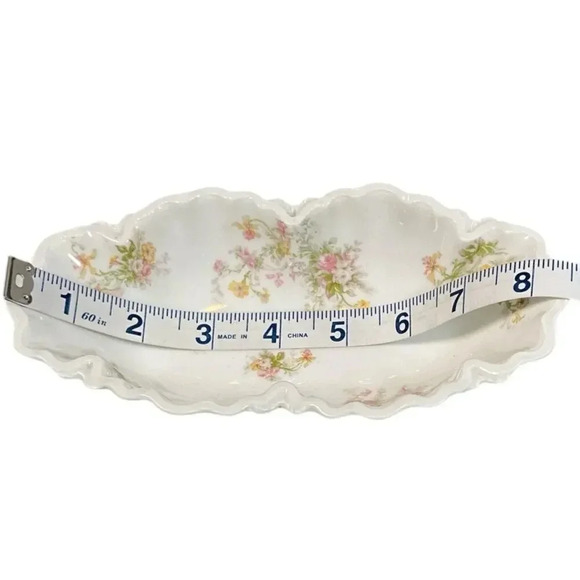 Vintage Antique Haviland France Haviland & Co Limoges Small Oval Trey Gold Trim - Picture 3 of 9